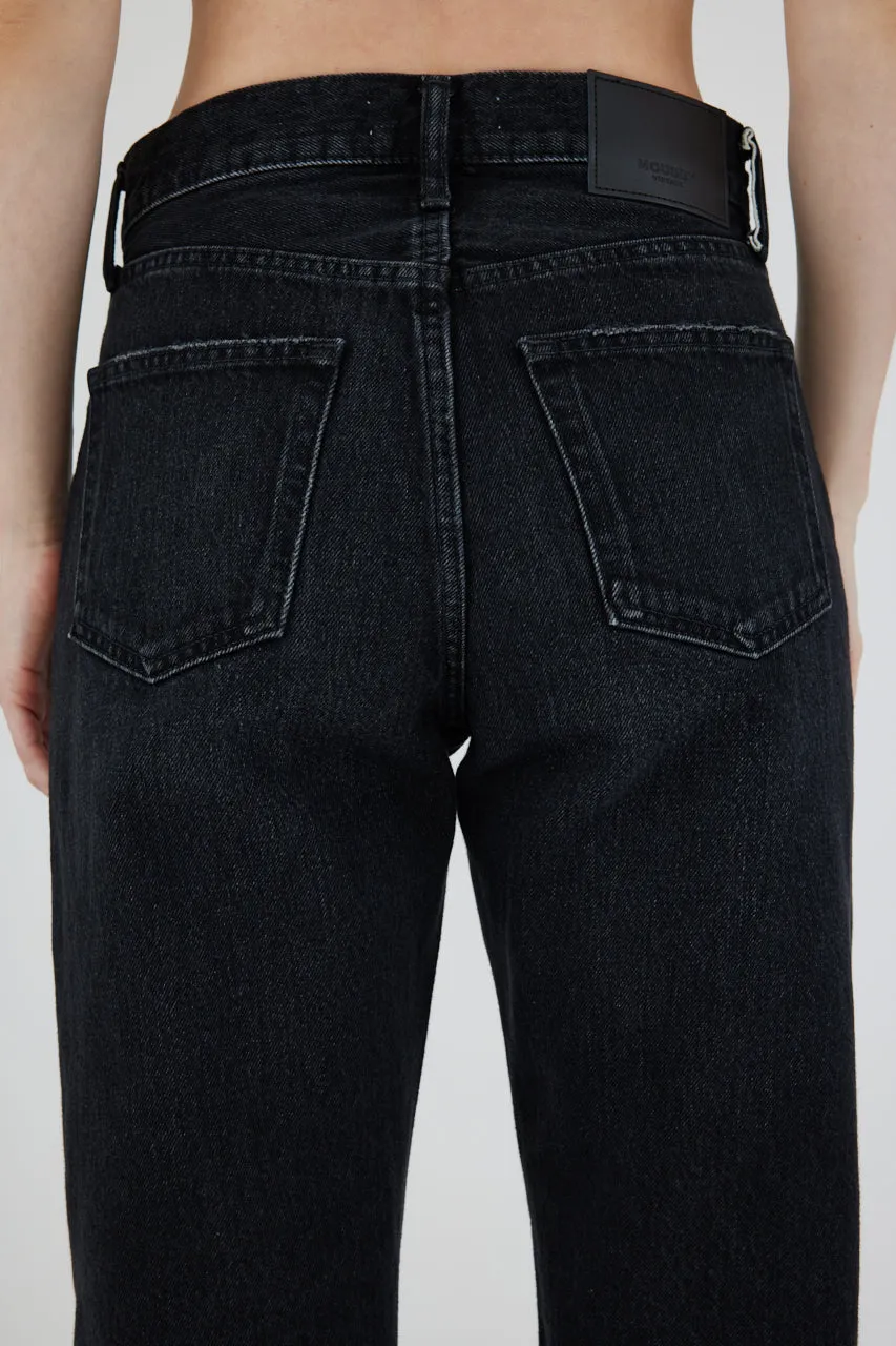 Moussy Mv Murrieta Wide Straight in Black Denim