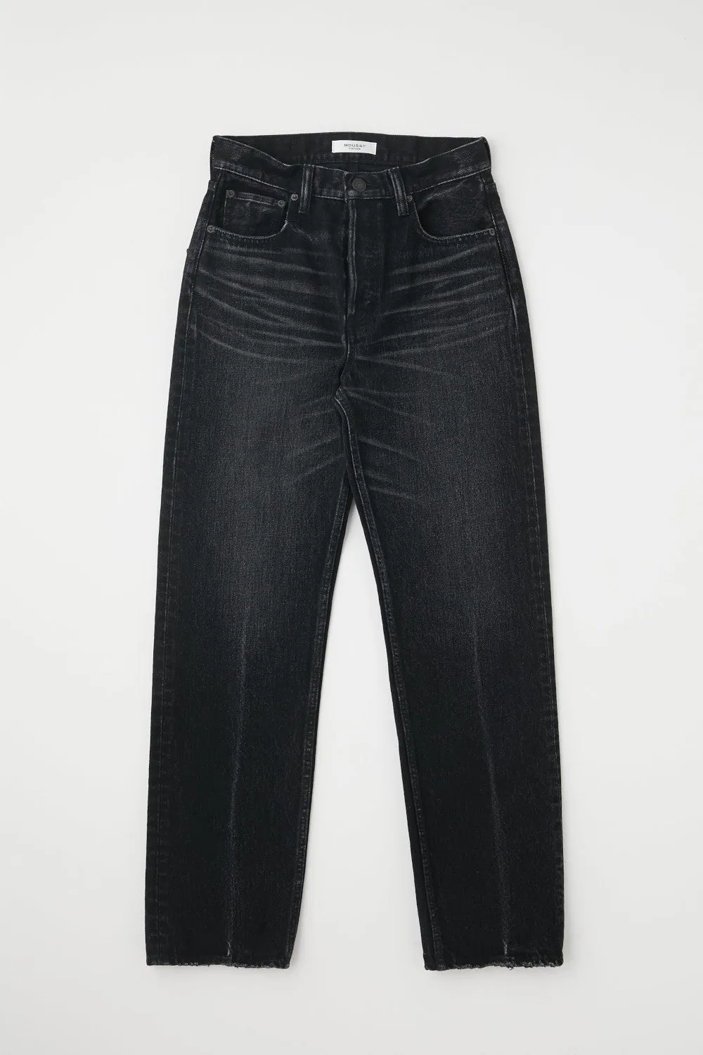 Moussy Mv Murrieta Wide Straight in Black Denim