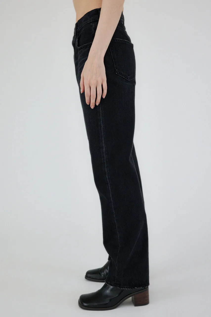 Moussy Mv Murrieta Wide Straight in Black Denim