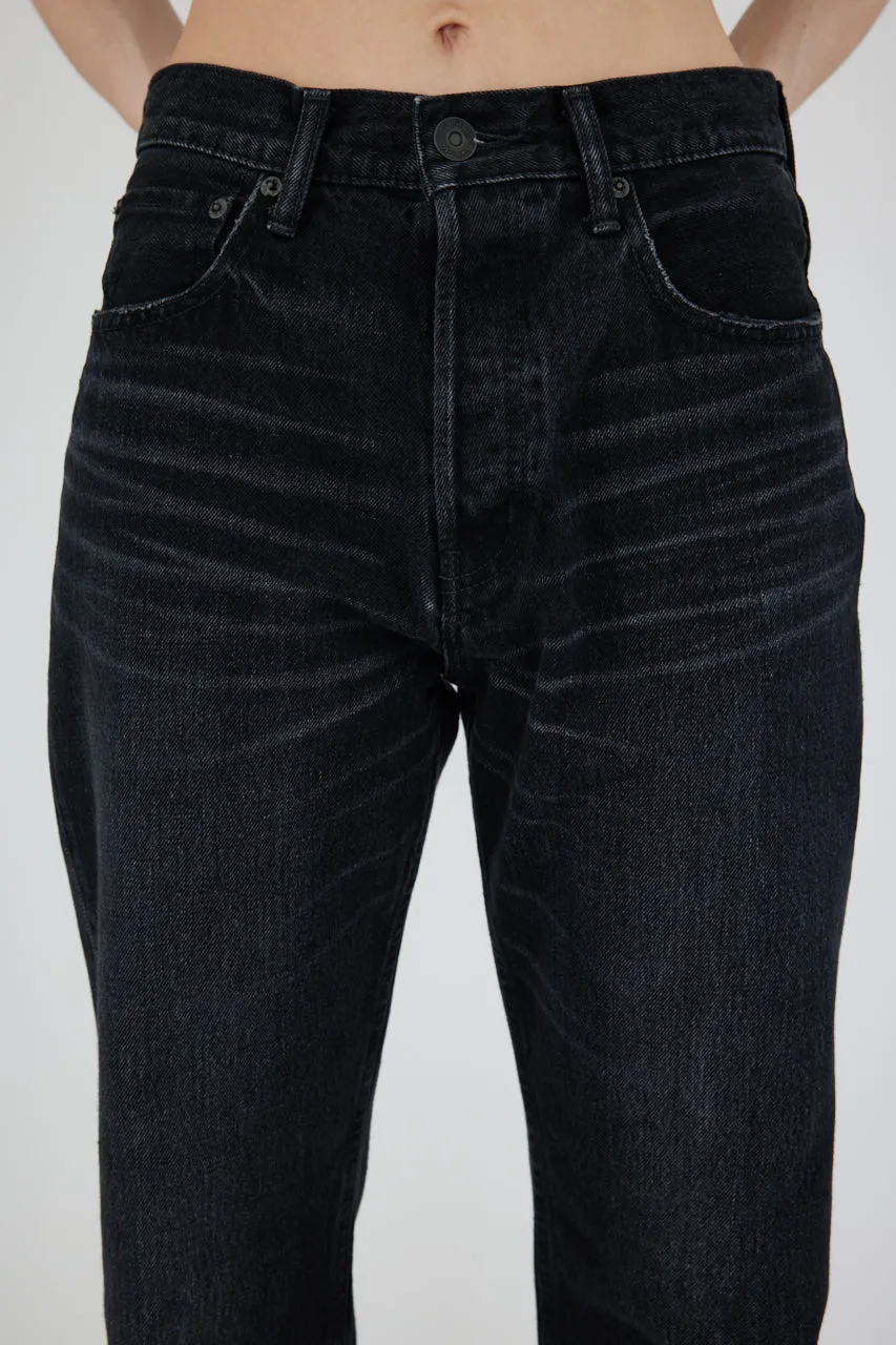 Moussy Mv Murrieta Wide Straight in Black Denim