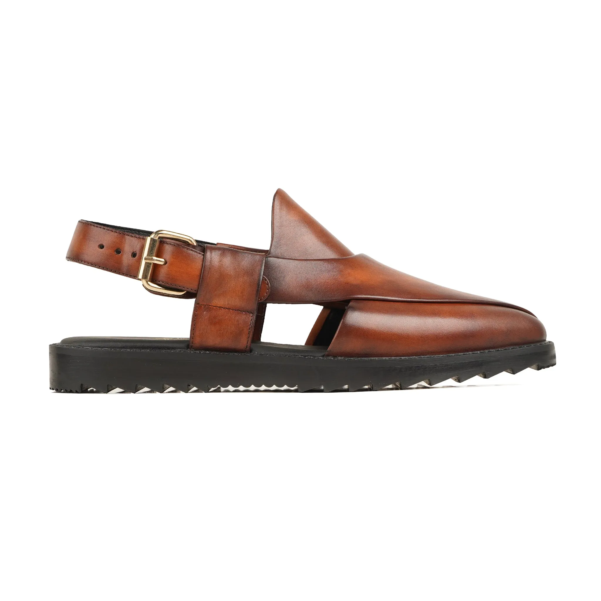 Paprika - Men's Brown Calf Leather Sandal