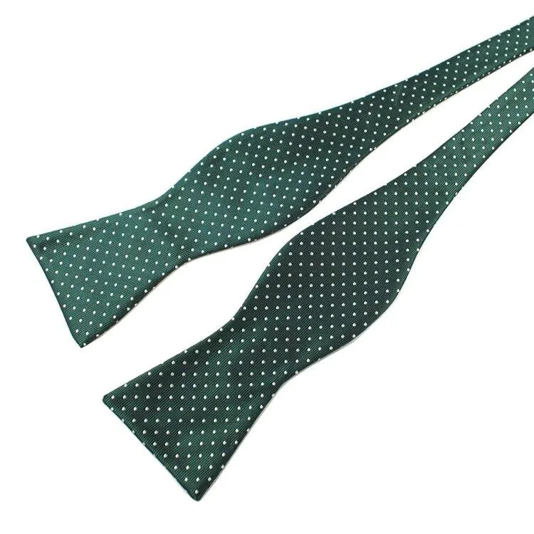 Pin Dot Silk Self-Tie Bow Tie