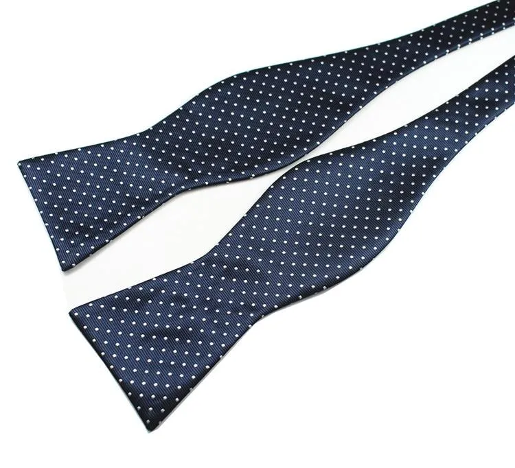 Pin Dot Silk Self-Tie Bow Tie