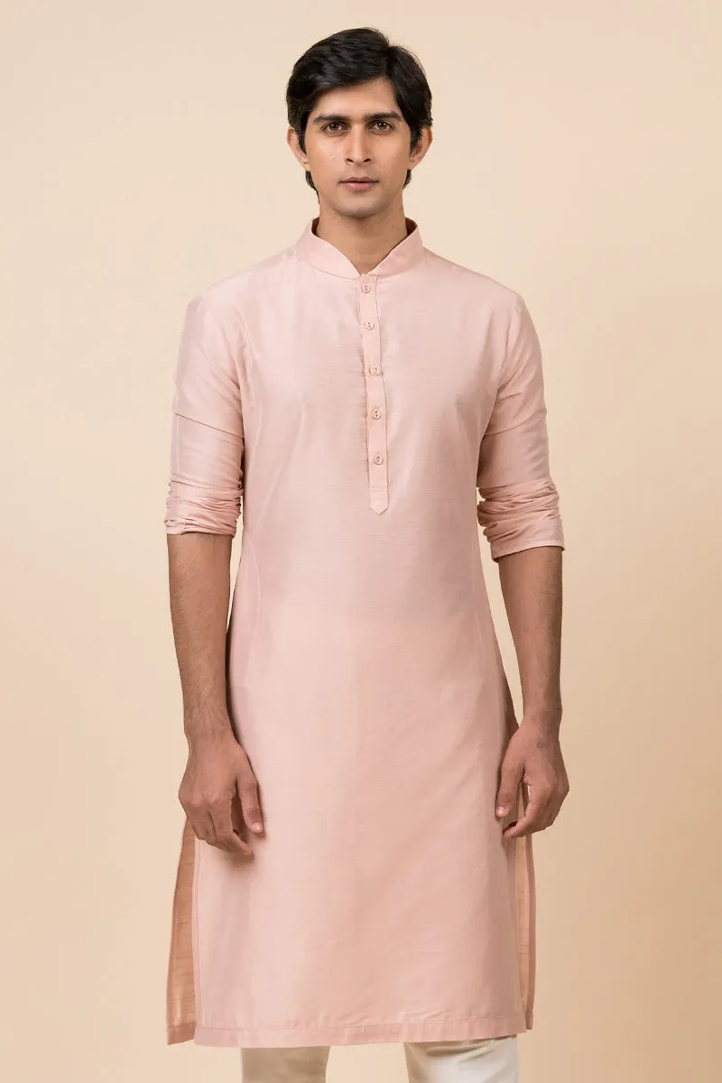 Pink Zero Point Collar Kurta