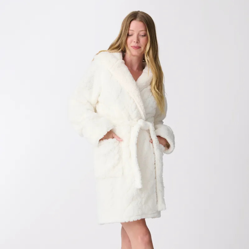 PJ Salvage Lets Get Cozy Robe Ivory