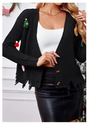 Playful Holiday Cardigan