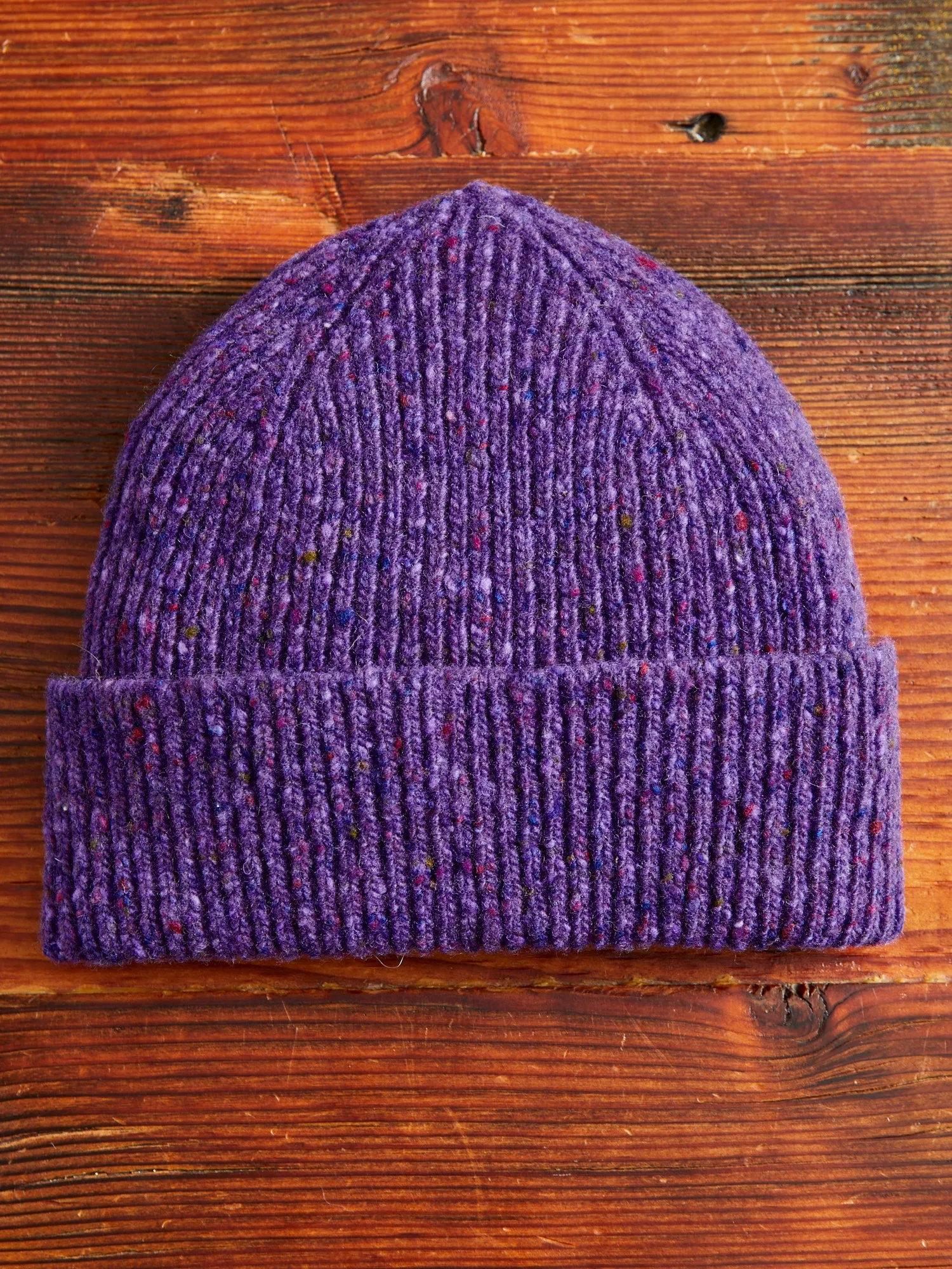 "Out of the Blue" Wool Beanie in Purple Dream