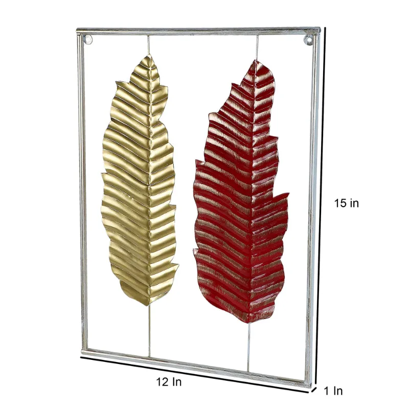 Rectangular Leaves Wall Decor | Set of 3