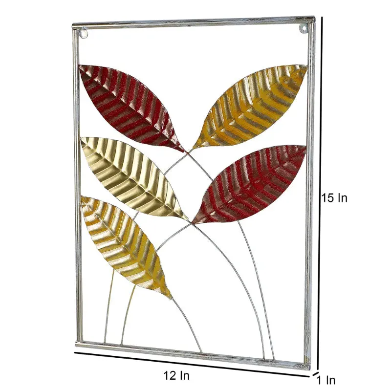 Rectangular Leaves Wall Decor | Set of 3