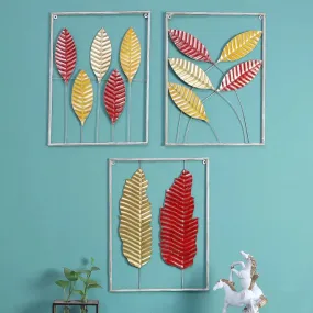 Rectangular Leaves Wall Decor | Set of 3