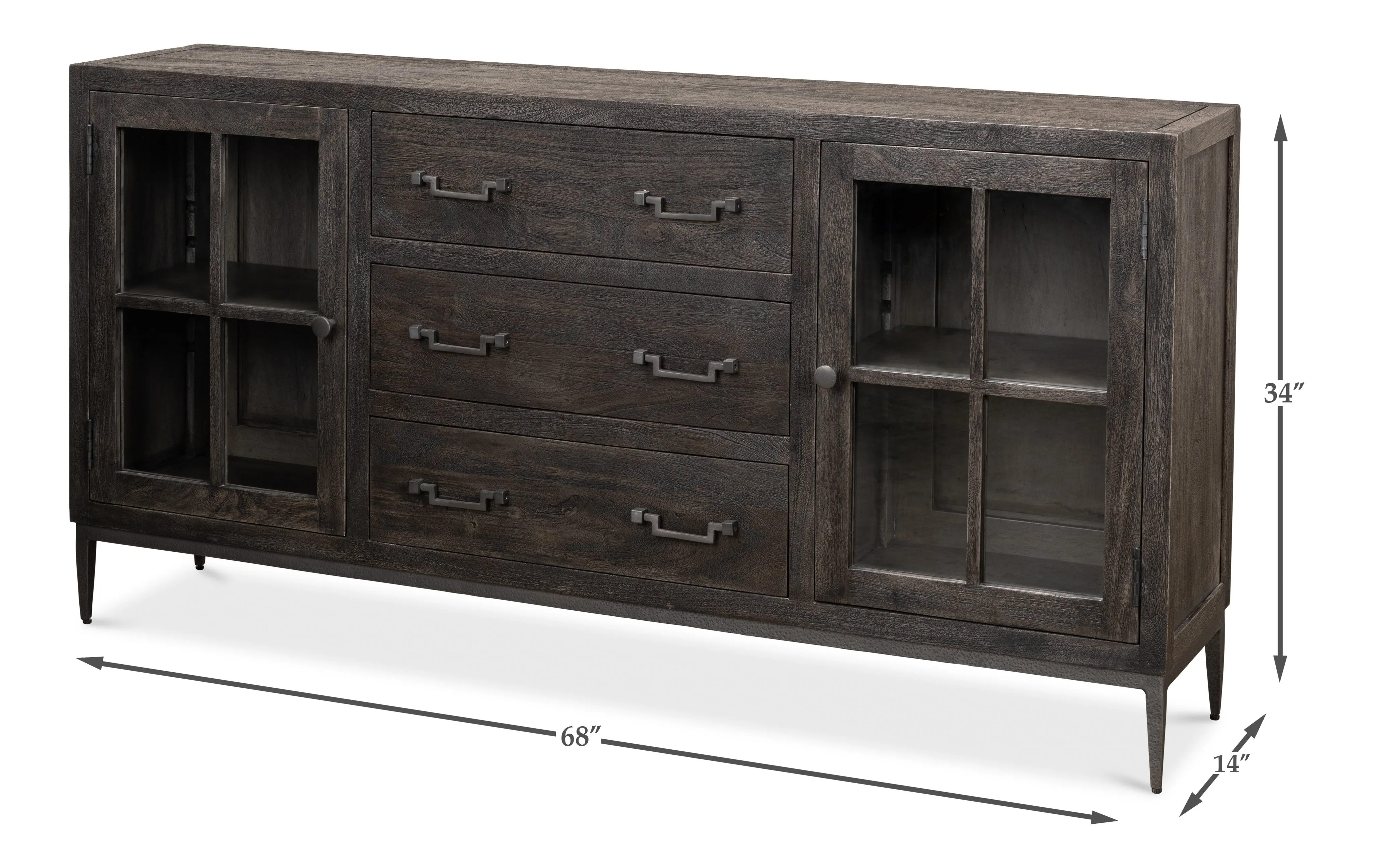 Sarreid - Bauhaus Sideboard - Grey - Traditional