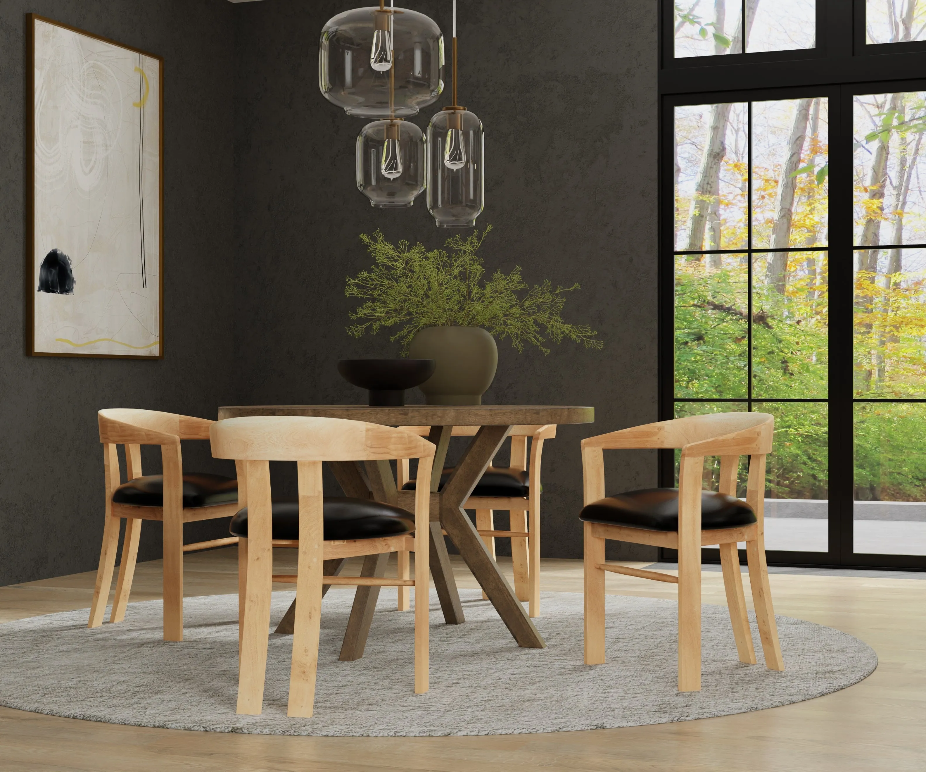 Sarreid - Rift Dining Chair - Tan - Contemporary