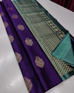 Seraglio Purple Soft Silk Saree With Nemesis Blouse Piece