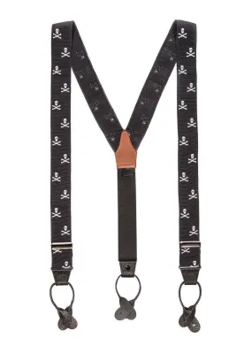 Skull and Bones - Formal Patterned Suspenders