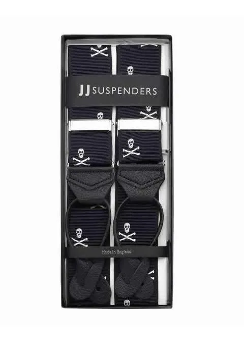 Skull and Bones - Formal Patterned Suspenders