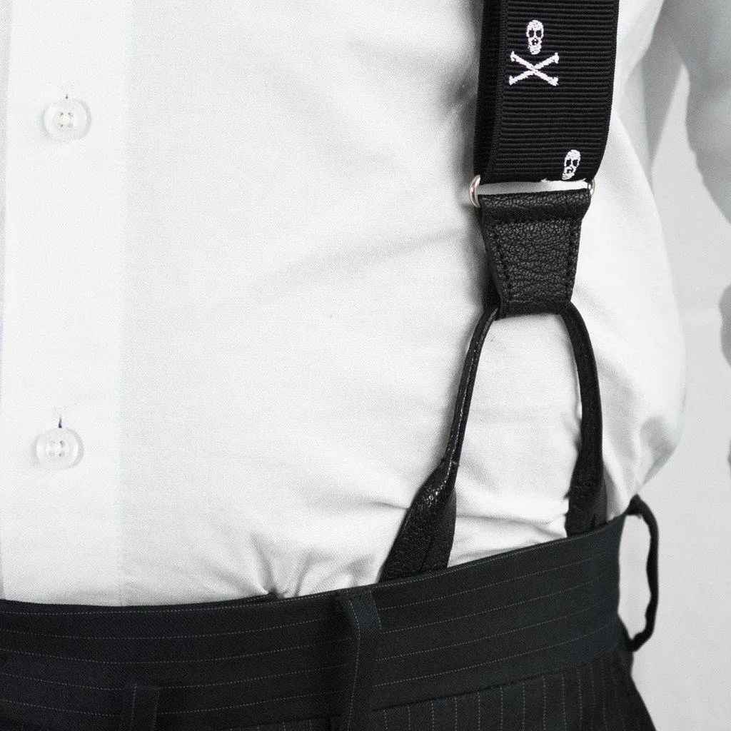 Skull and Bones - Formal Patterned Suspenders