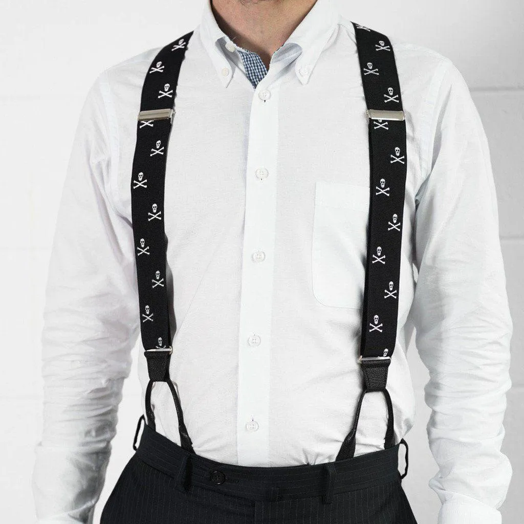 Skull and Bones - Formal Patterned Suspenders