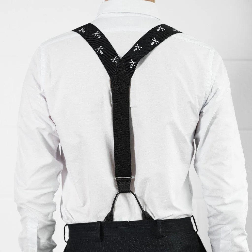 Skull and Bones - Formal Patterned Suspenders