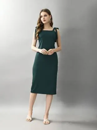 Sleek Dark Green Dream Bodycon Dress