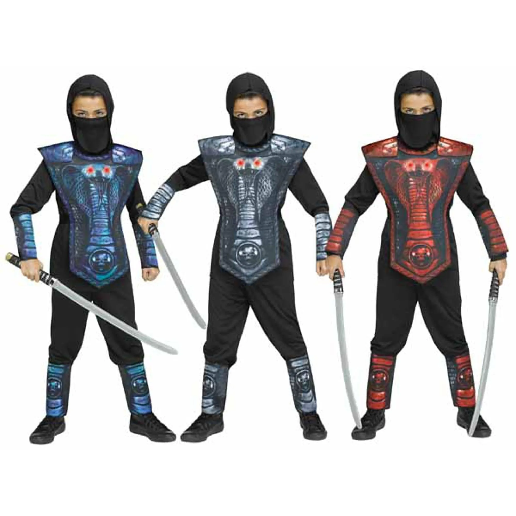 Small Red Light Up Cobra Ninja Costume for Ages 4-6 (1/Pk)