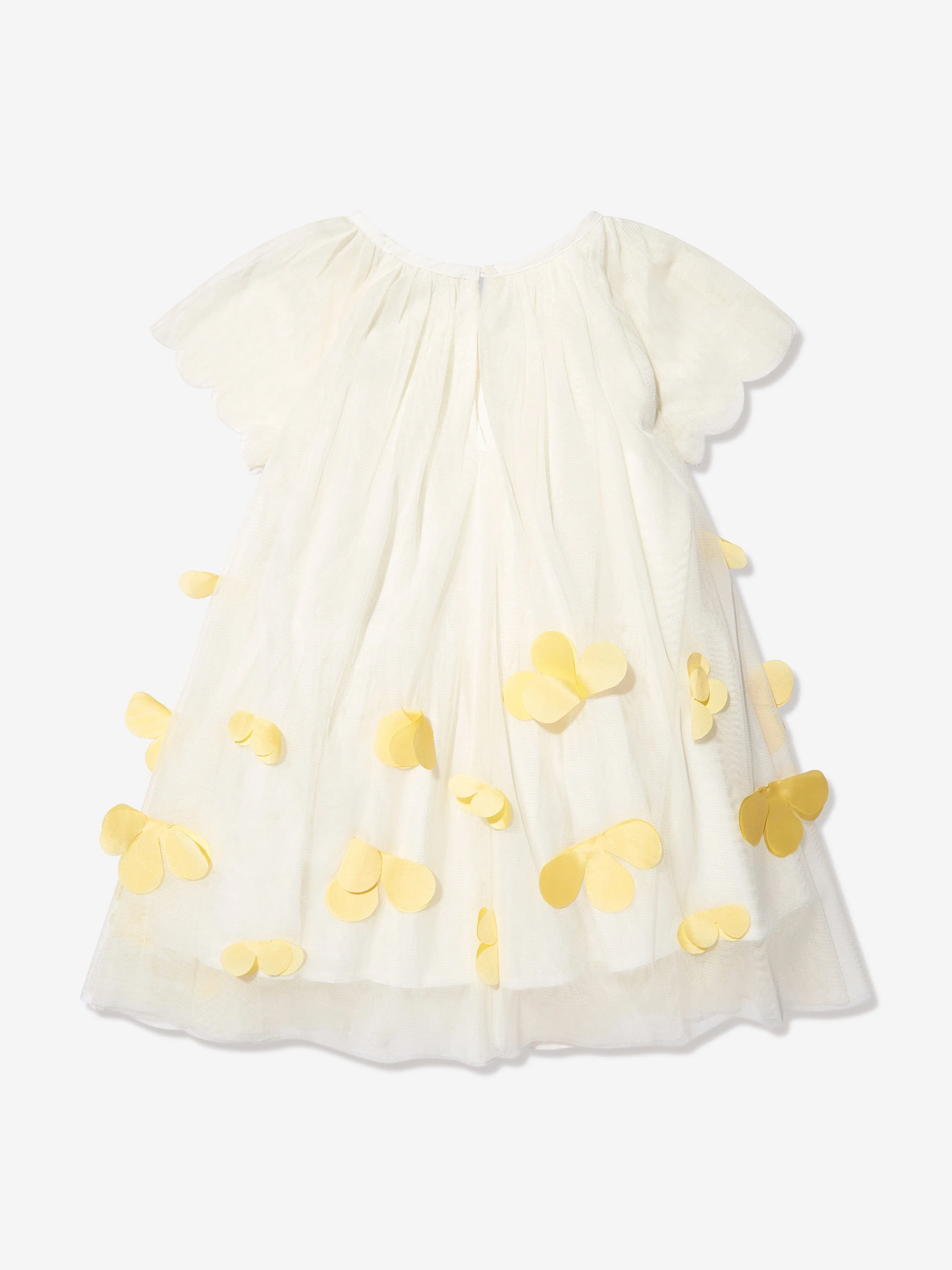 Stella McCartney Girls Flower Dress in Ivory