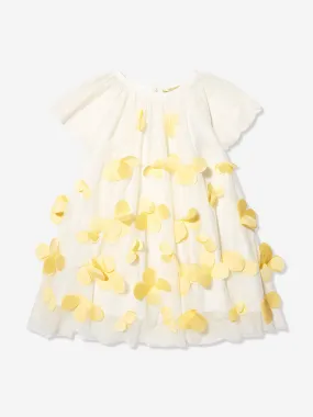 Stella McCartney Girls Flower Dress in Ivory