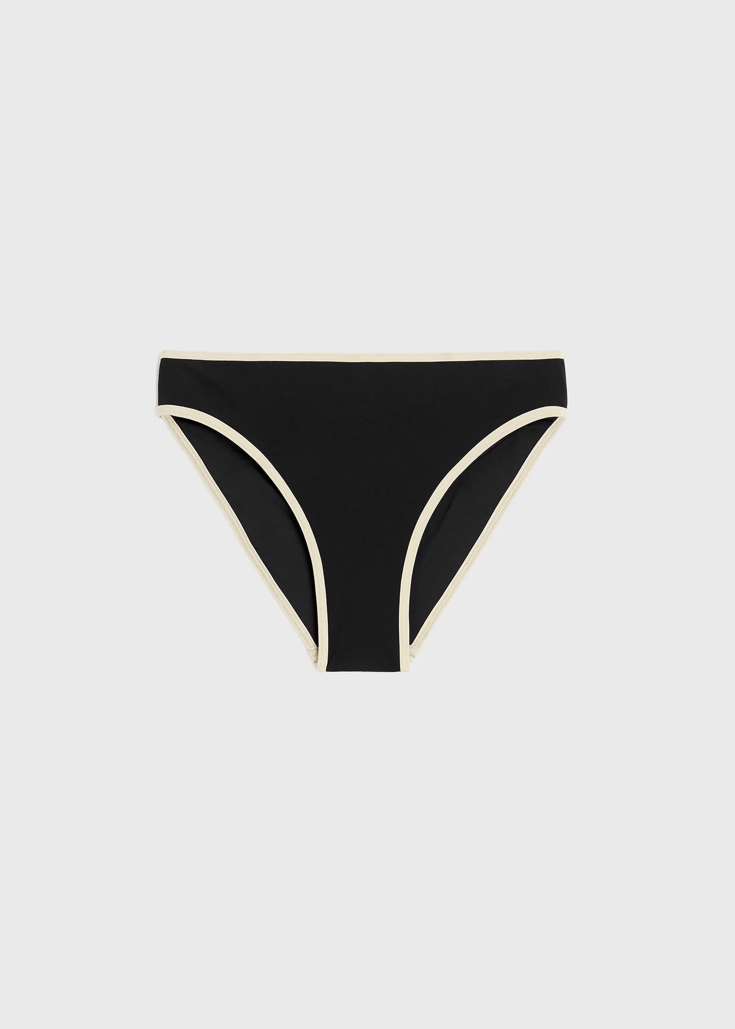 Stripe edge bikini bottoms black