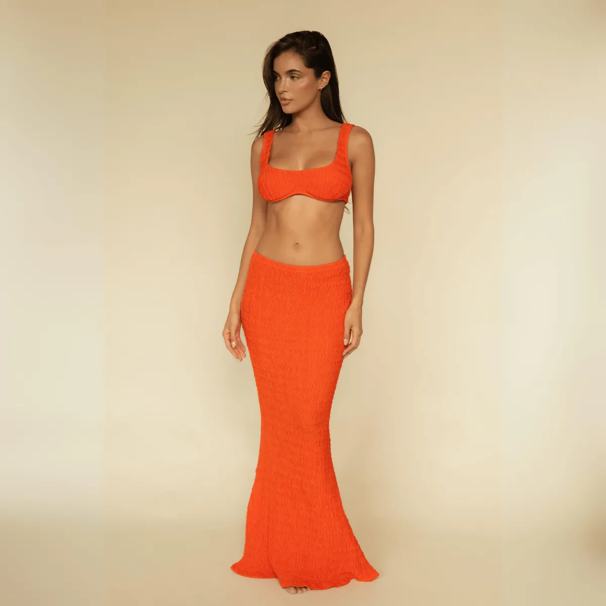 Tangerine Natalia Skirt