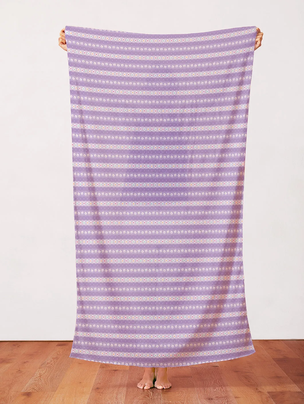 Teddy Shape Stripe - Purple