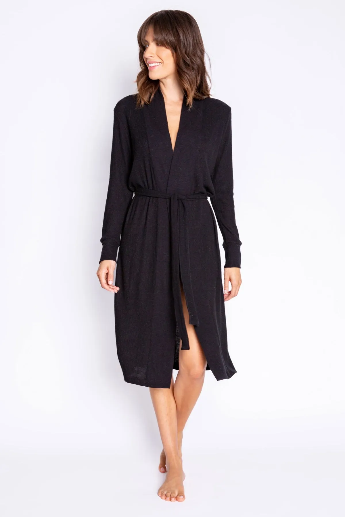 Thermal Basic Robe in Black