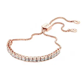 Tipperary Crystal Square Tennis Bracelet Rose Gold