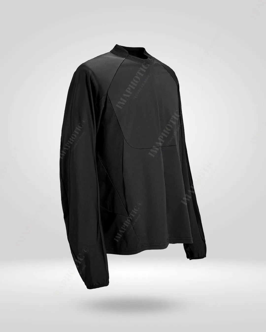 Urban Edge Tactical Raglan Sweatshirt | Modern Black Attire