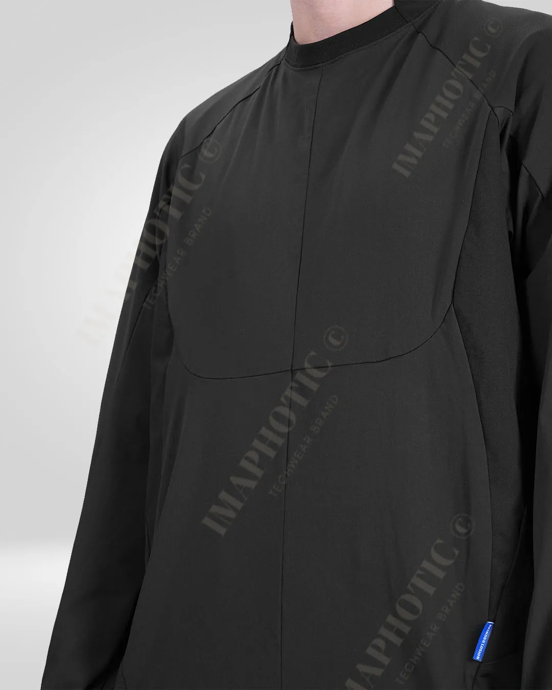 Urban Edge Tactical Raglan Sweatshirt | Modern Black Attire