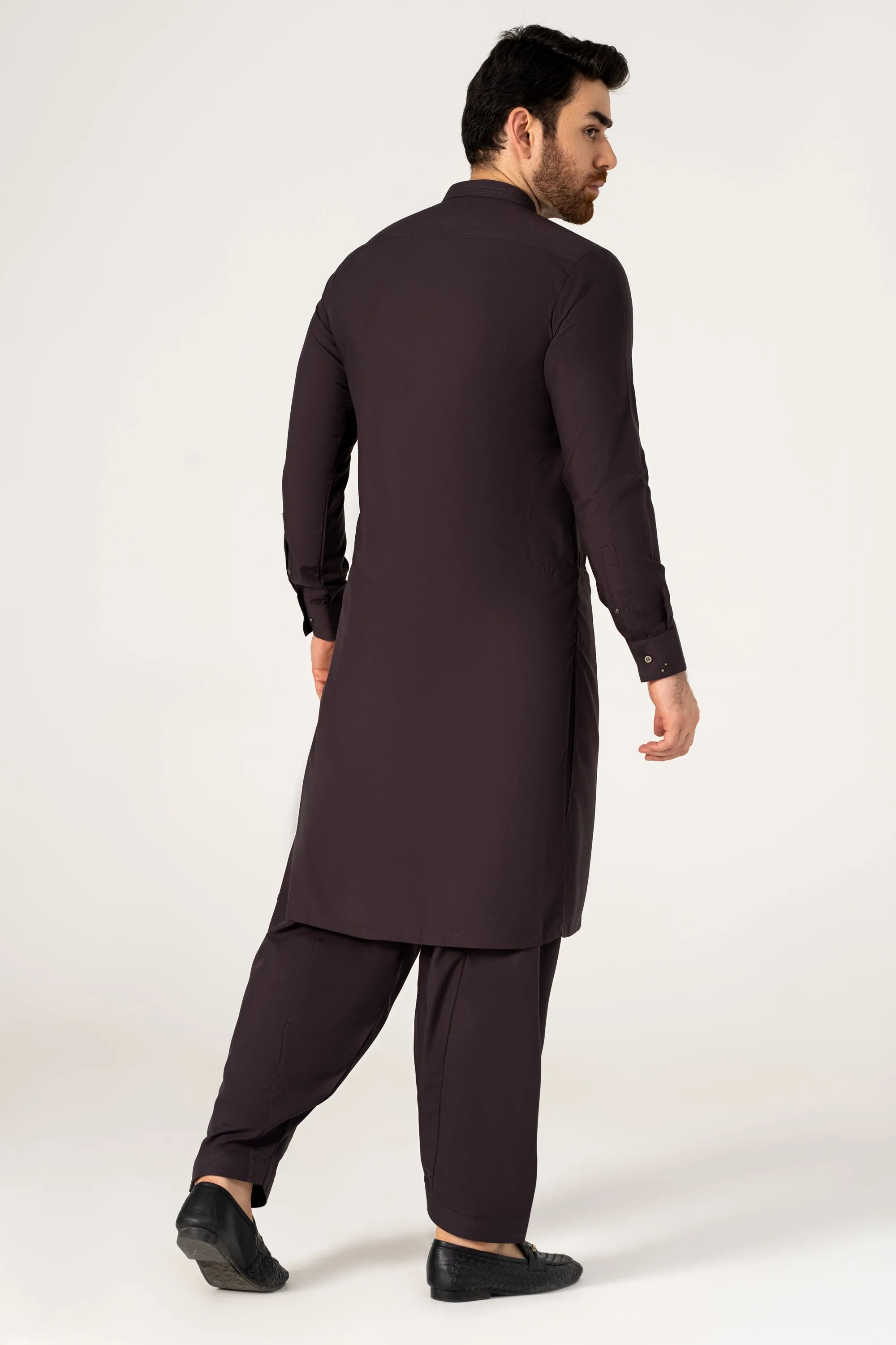 WASH AND WEAR KAMEEZ SHALWAR PLUM