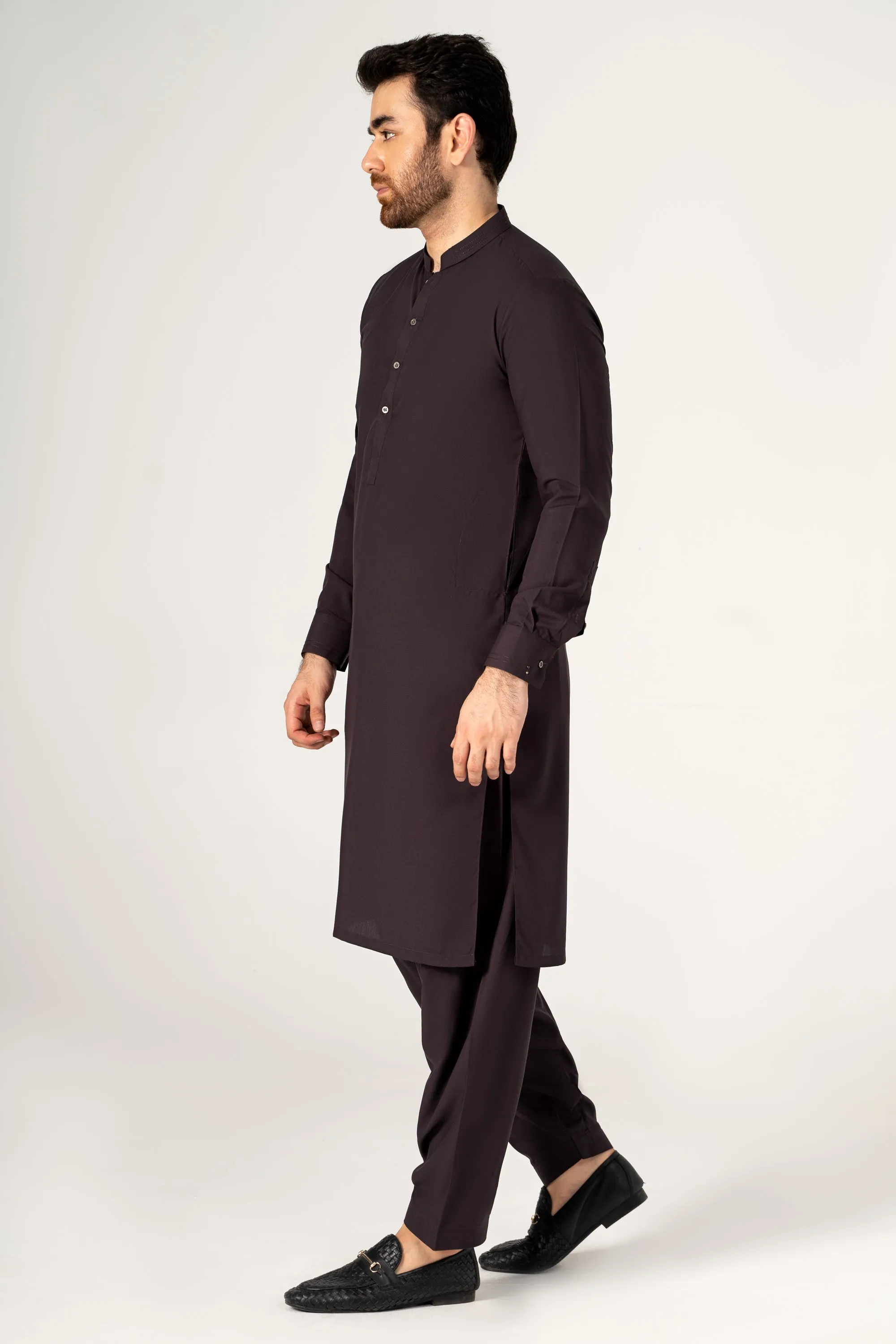 WASH AND WEAR KAMEEZ SHALWAR PLUM