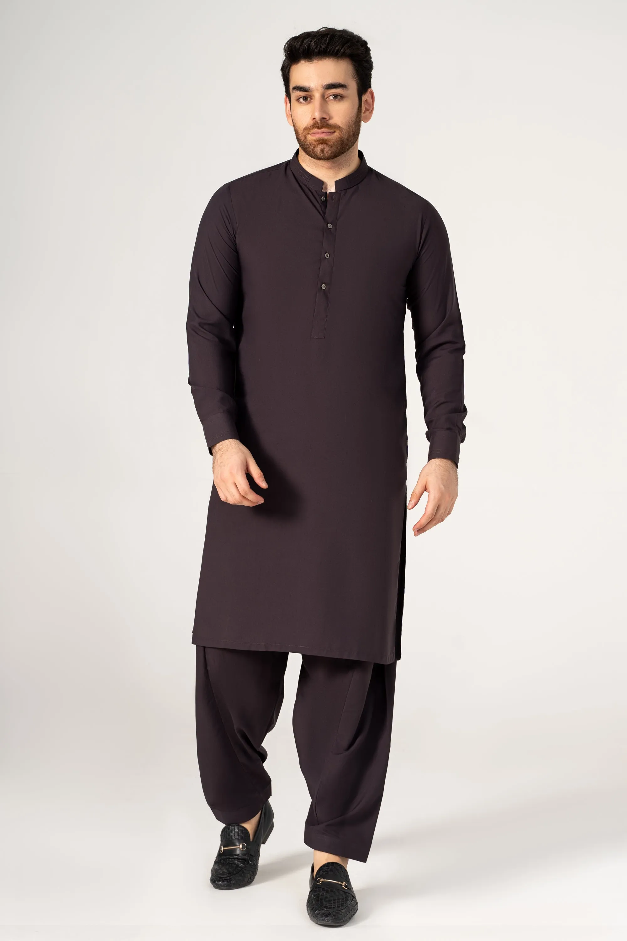 WASH AND WEAR KAMEEZ SHALWAR PLUM