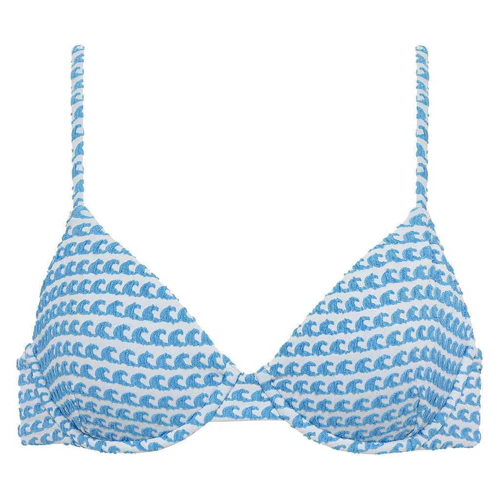 Wave Repeat Dainty Bikini Top